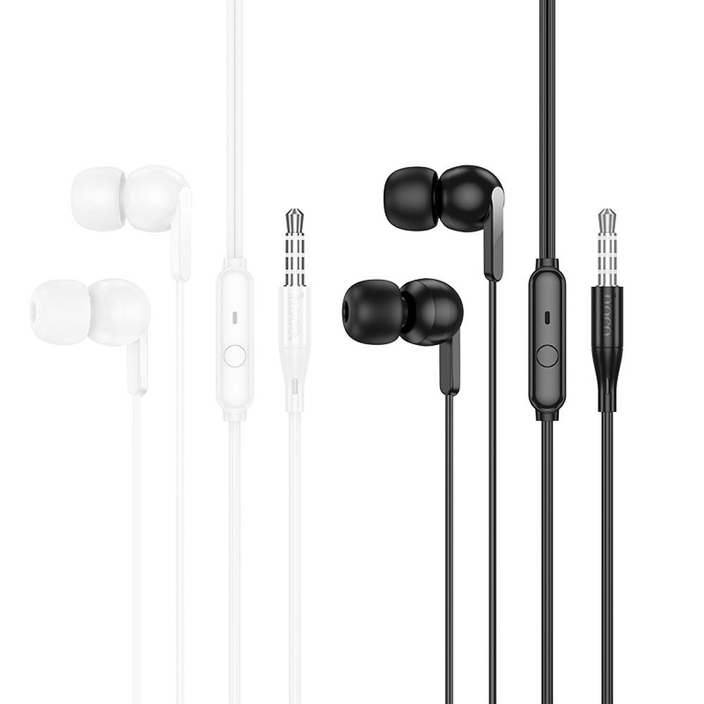 HOCO M124 Μαύρα Ενσύρματα Ακουστικά με Μικρόφωνο Jack 3.5mm