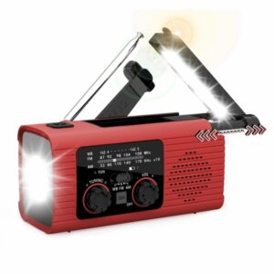 PRISTAR radio FM with flashlight 4000 mAh YX318 red