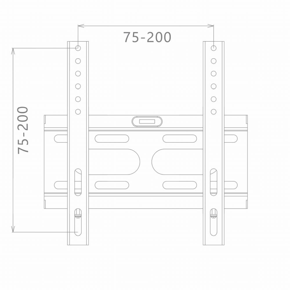 LED / LCD TV mount 14 - 43″ 25KG non-adjustable CV-20 black