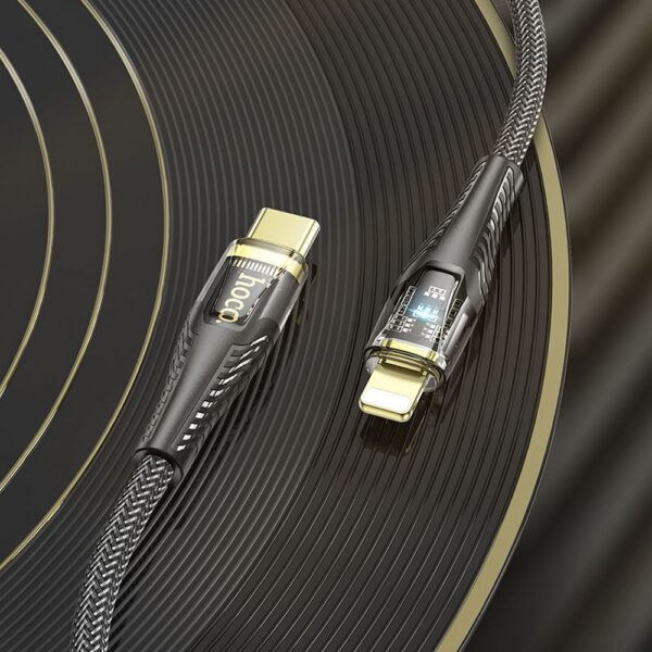 HOCO cable Type C to Lightning PD 27W U121 1,2 m black transparent