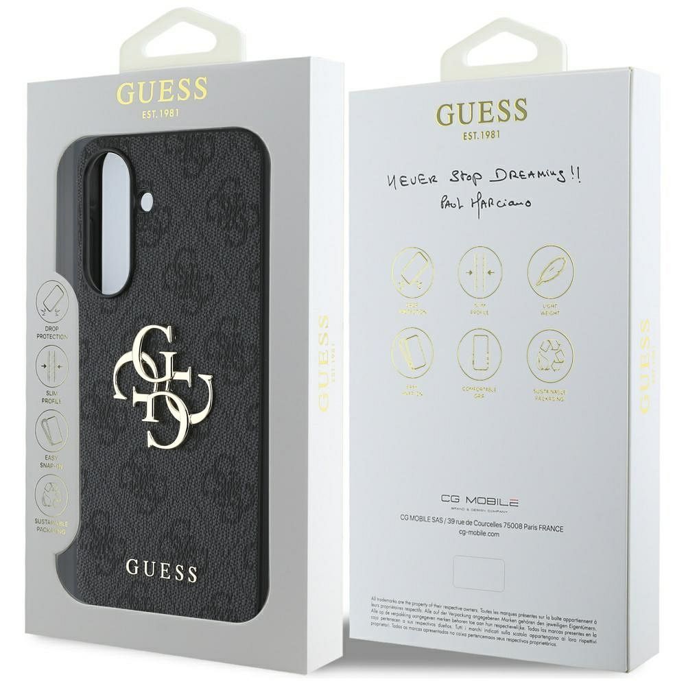 GUESS case for SAMSUNG A36 GUHCSA364GMGGR (4G PU Big Logo) black