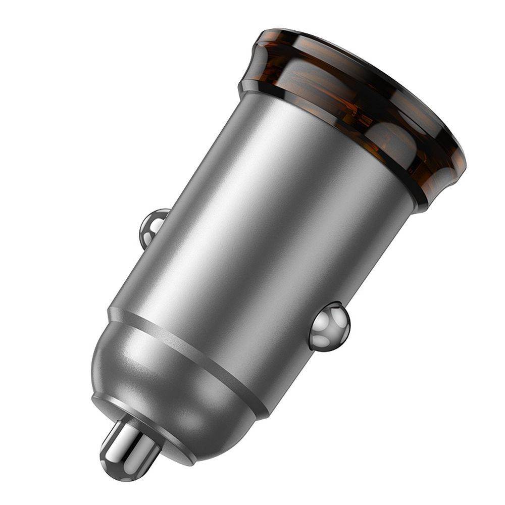 HOCO car charger 2 x Type C PD QC3.0 45W NZ16B metal gray