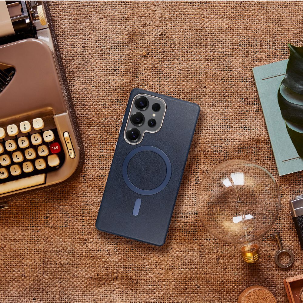 GENTLEMAN MAG COVER Case compatible with MagSafe for SAMSUNG S25 navy blue