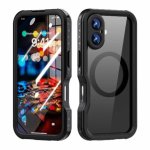 Waterproof case SHELLBOX GT compatible with MagSafe for IPHONE 16 black