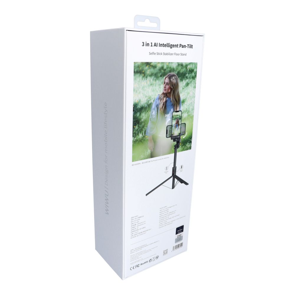 WiWU - Selfie Stick Wi-SE009 3in1 with Tripod Function, Stabilization and Intleigent Tracking