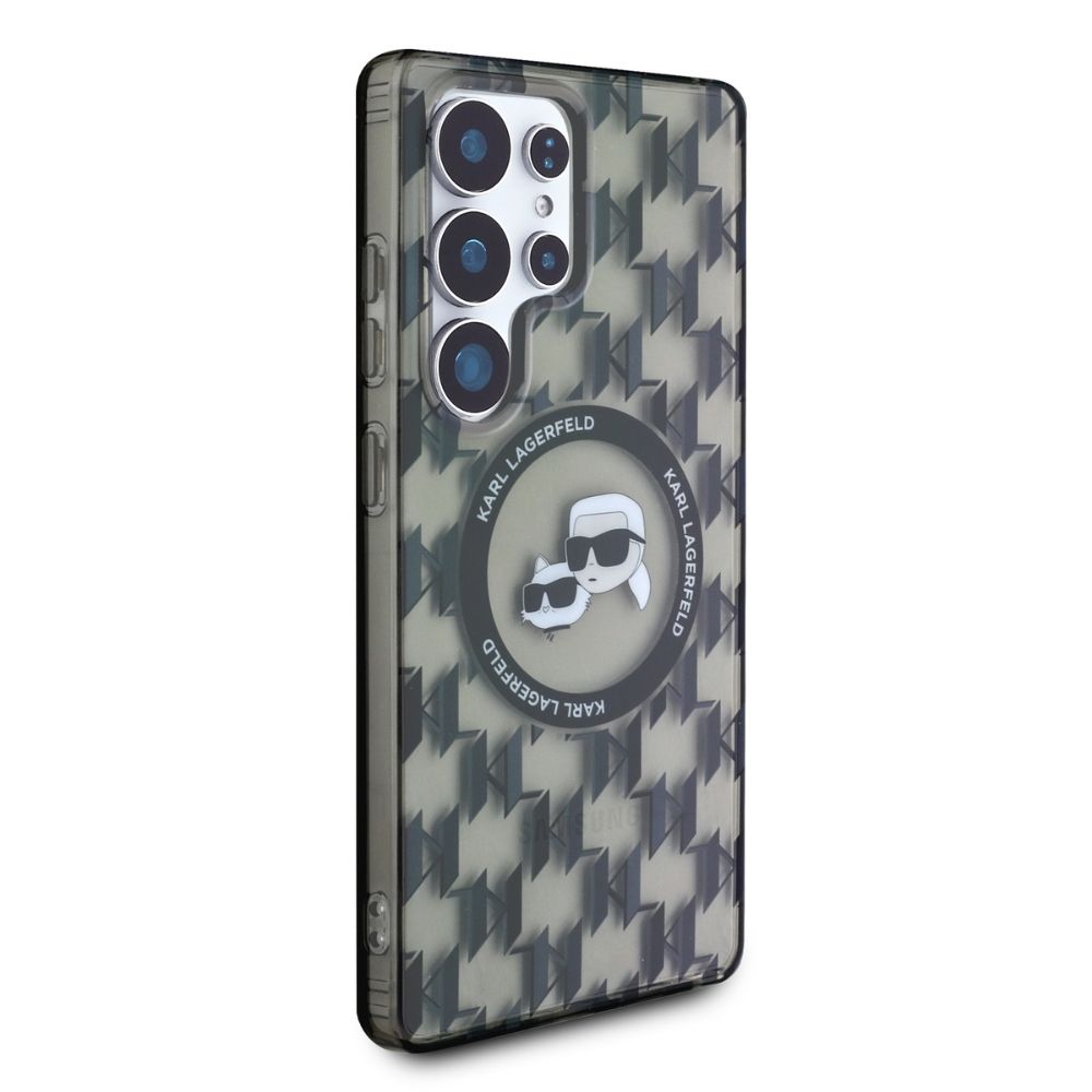 KARL LAGERFELD case for SAMSUNG S25 Ultra KLHMS25LHMCKMHK (Magnetic IML Metal Monogram KC Heads) black