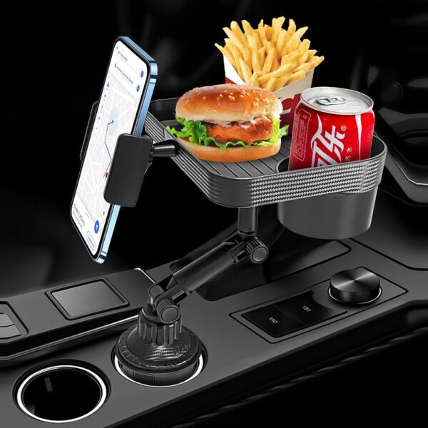 Car table with phone holder CP12 black