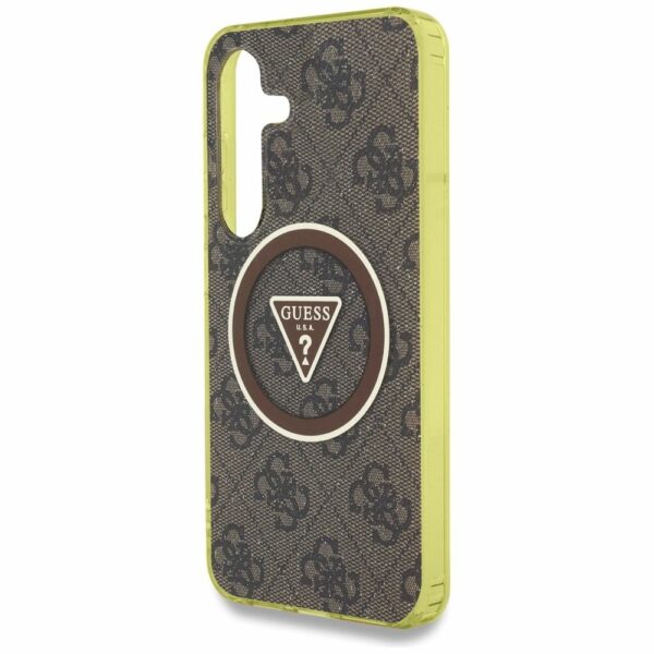 Θήκη Κινητού GUESS Magnetic Glitter για Samsung S25 - Καφέ