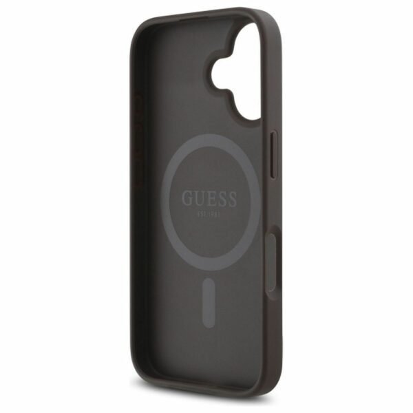 Θήκη GUESS iPhone 16 MagSafe PU 4G Καφέ (GUHMP16SP4SM4MW)