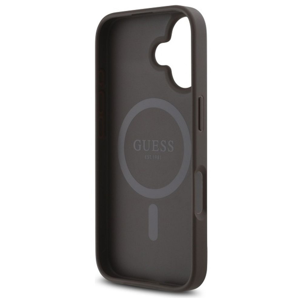 Θήκη GUESS iPhone 16 MagSafe PU 4G Καφέ (GUHMP16SP4SM4MW)