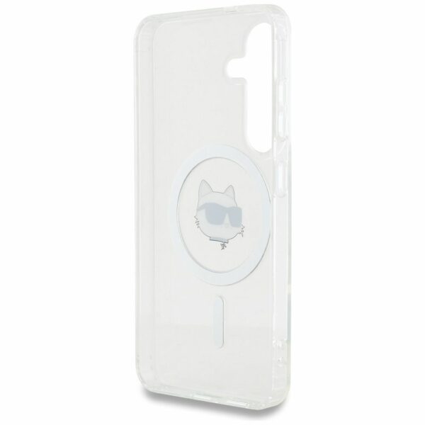 KARL LAGERFELD case for SAMSUNG S25 KLHMS25SHLSCHH (Magnetic IML Metal Choupette Head) white