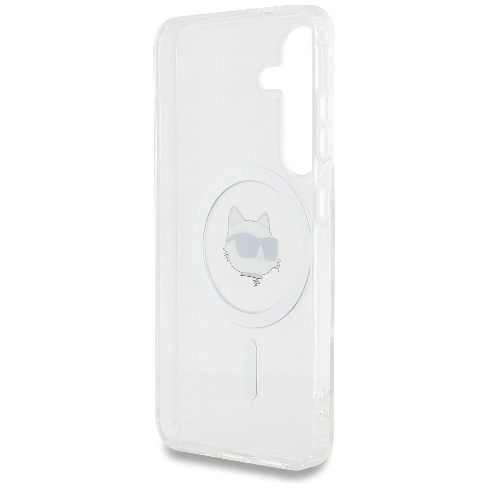 KARL LAGERFELD case for SAMSUNG S25 KLHMS25SHLSCHH (Magnetic IML Metal Choupette Head) white