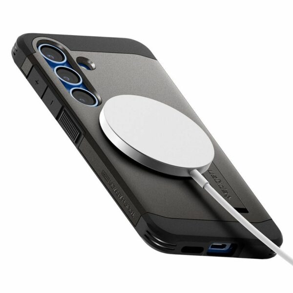 SPIGEN case TOUGH ARMOR compatible with MagSafe for SAMSUNG S25 gunmetal