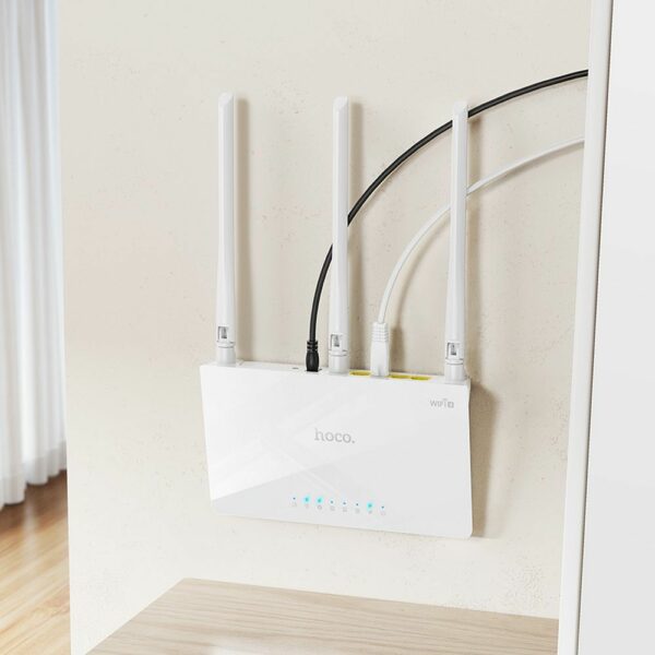 HOCO wireless router WiFi4 HI30 white