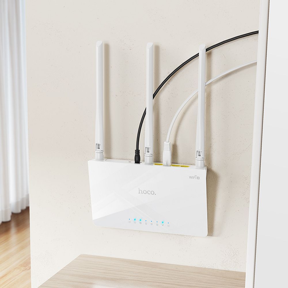HOCO wireless router WiFi4 HI30 white