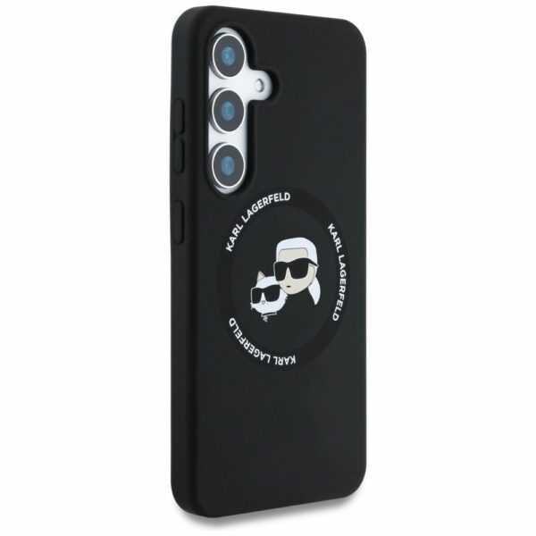 KARL LAGERFELD case for SAMSUNG S25 KLHMS25SSKCHTCK (Magnetic Silicone Double Heads) black