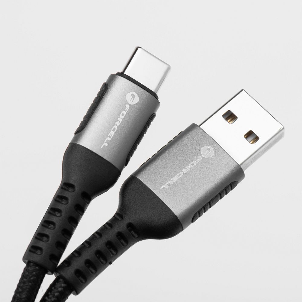 FORCELL F-ENERGY C256 cable USB A to Type C QC3.0 3A 66W Cafule 2 m black
