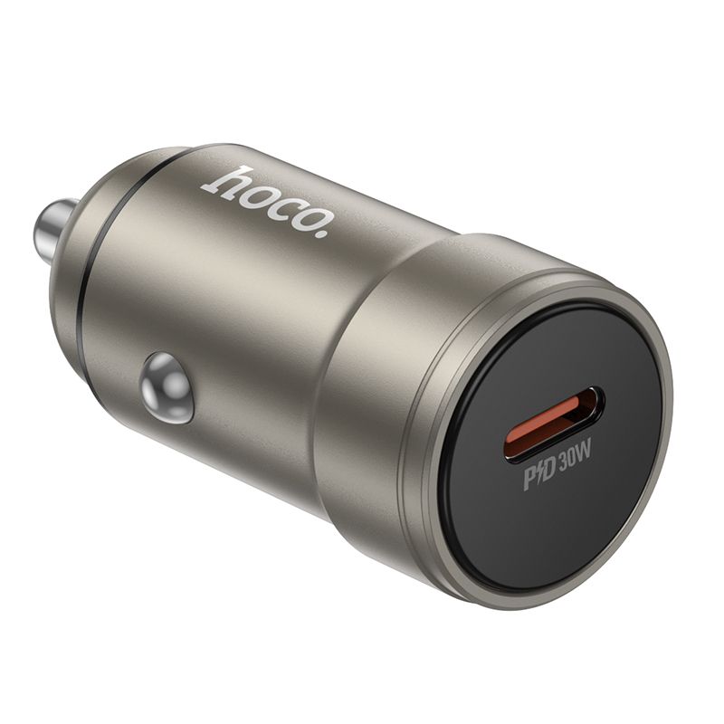 HOCO car charger Type C PD QC 30W Z57 metal gray
