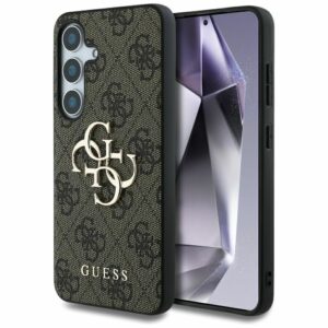 Θήκη Κινητού GUESS Samsung S25 Plus Δερμάτινη Καφέ με Λογότυπο