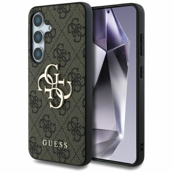 Θήκη Κινητού GUESS Samsung S25 Plus Δερμάτινη Καφέ με Λογότυπο