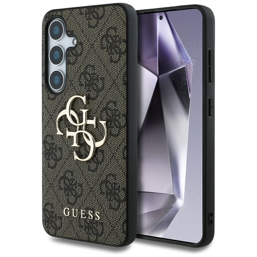 Θήκη Κινητού GUESS Samsung S25 Plus Δερμάτινη Καφέ με Λογότυπο