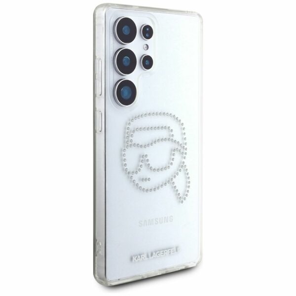 KARL LAGERFELD case for SAMSUNG S25 Ultra KLHCS25LHKHDCELT (IML Rhinestones K Head) transparent