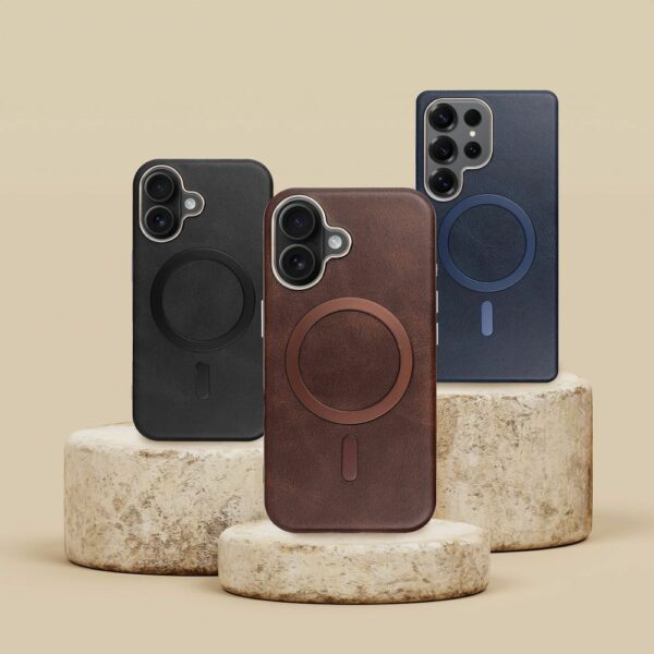GENTLEMAN MAG COVER Case compatible with MagSafe for IPHONE 16 brown