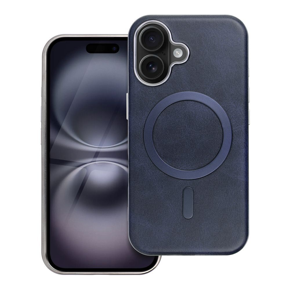 GENTLEMAN MAG COVER Case compatible with MagSafe for IPHONE 16 navy blue