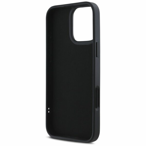 KARL LAGERFELD case for IPHONE 16 Pro Max KLHCP16XRBKGVCK (3D Rubber Elongated Glitter) black