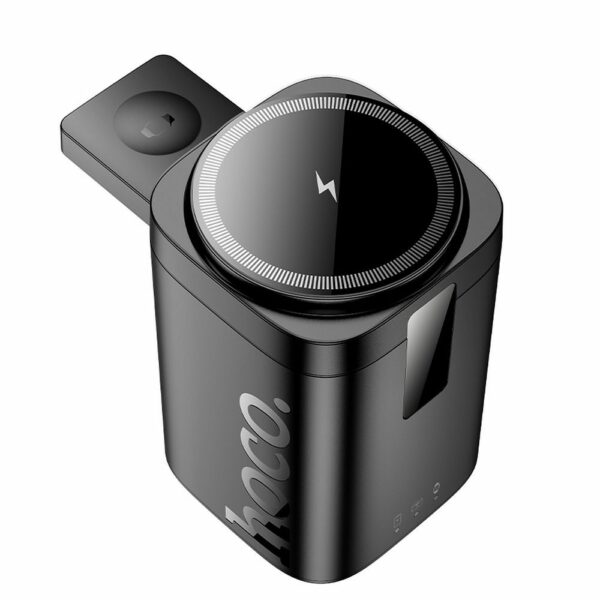 Ασύρματος Φορτιστής 3 σε 1 HOCO CQ20 για Apple Watch & iPhone 15W - Μαύρος