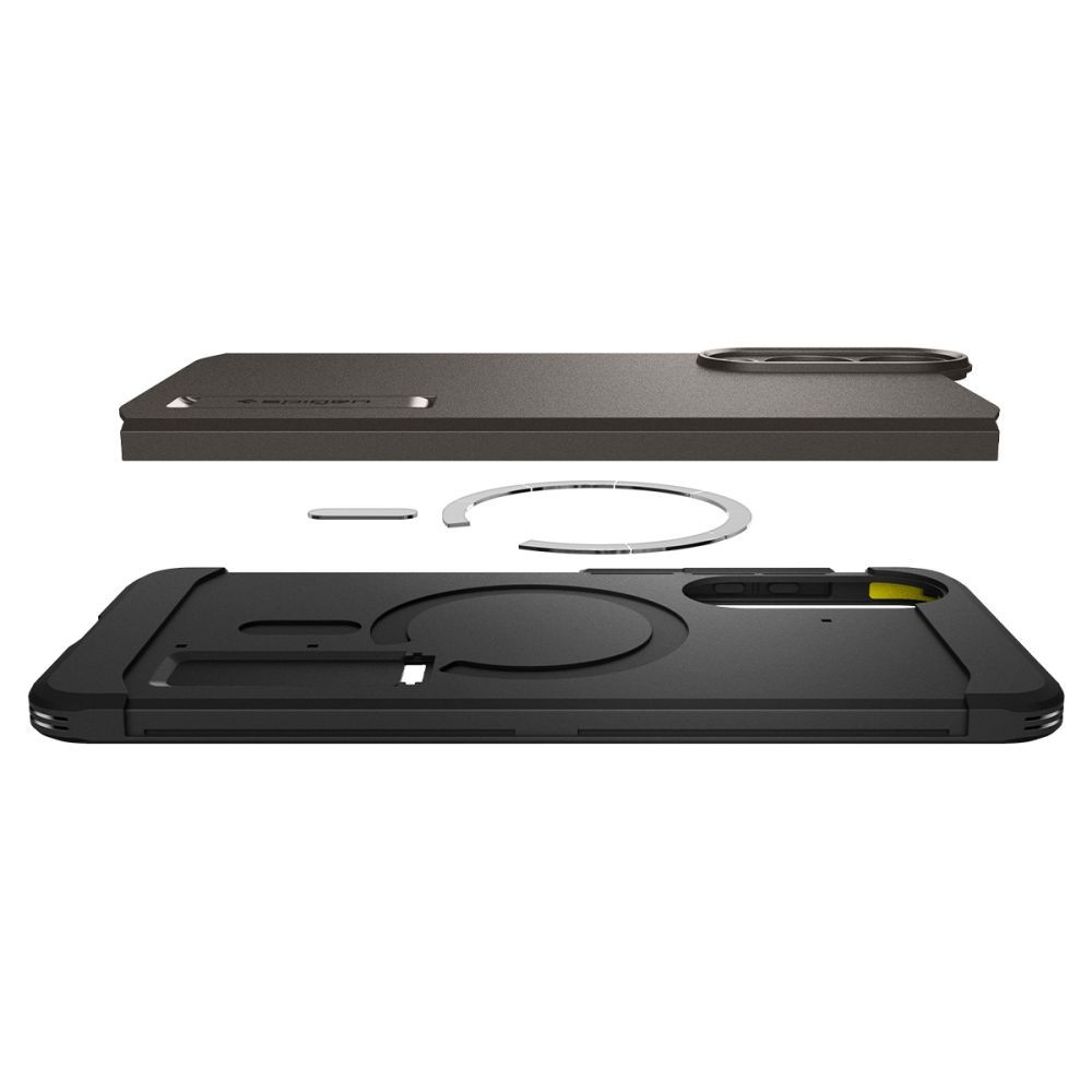 SPIGEN case TOUGH ARMOR compatible with MagSafe for SAMSUNG S25 Edge gunmetal