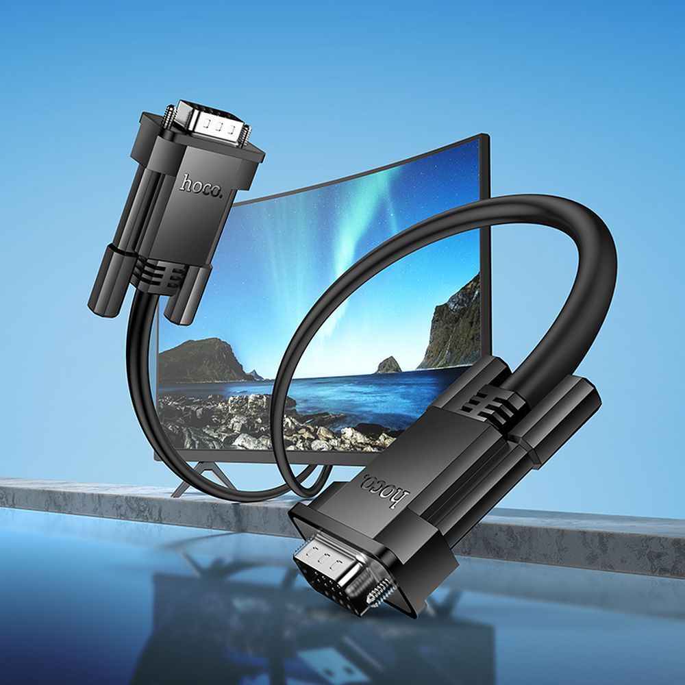 HOCO cable VGA (male) to VGA (male) HD 1080p US11 2 m black