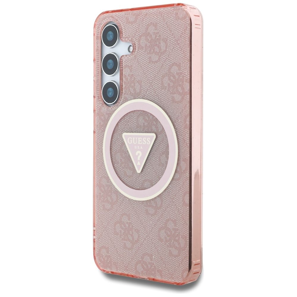 Θήκη Κινητού GUESS Samsung S25 Ροζ Glitter Magnetic IML 4G