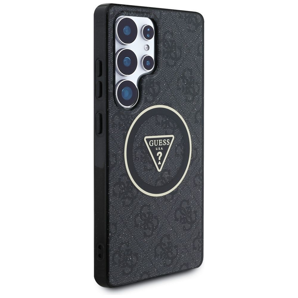 Θήκη Κινητού GUESS Samsung S25 Ultra Μαύρη Glitter Magnetic IML