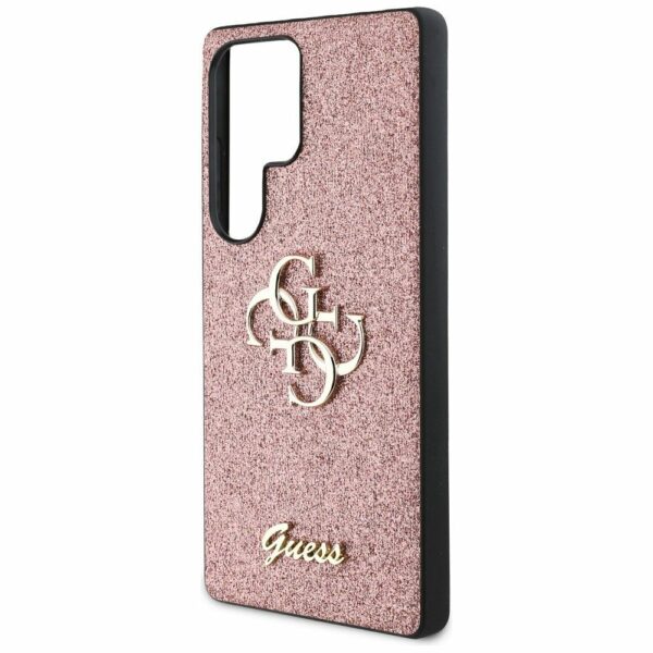 Θήκη Κινητού GUESS Glitter Big 4G Ροζ για Samsung S25 Ultra