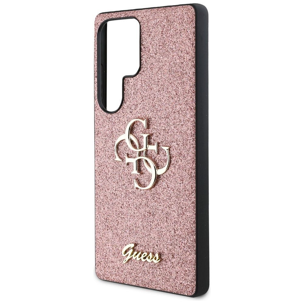Θήκη Κινητού GUESS Glitter Big 4G Ροζ για Samsung S25 Ultra