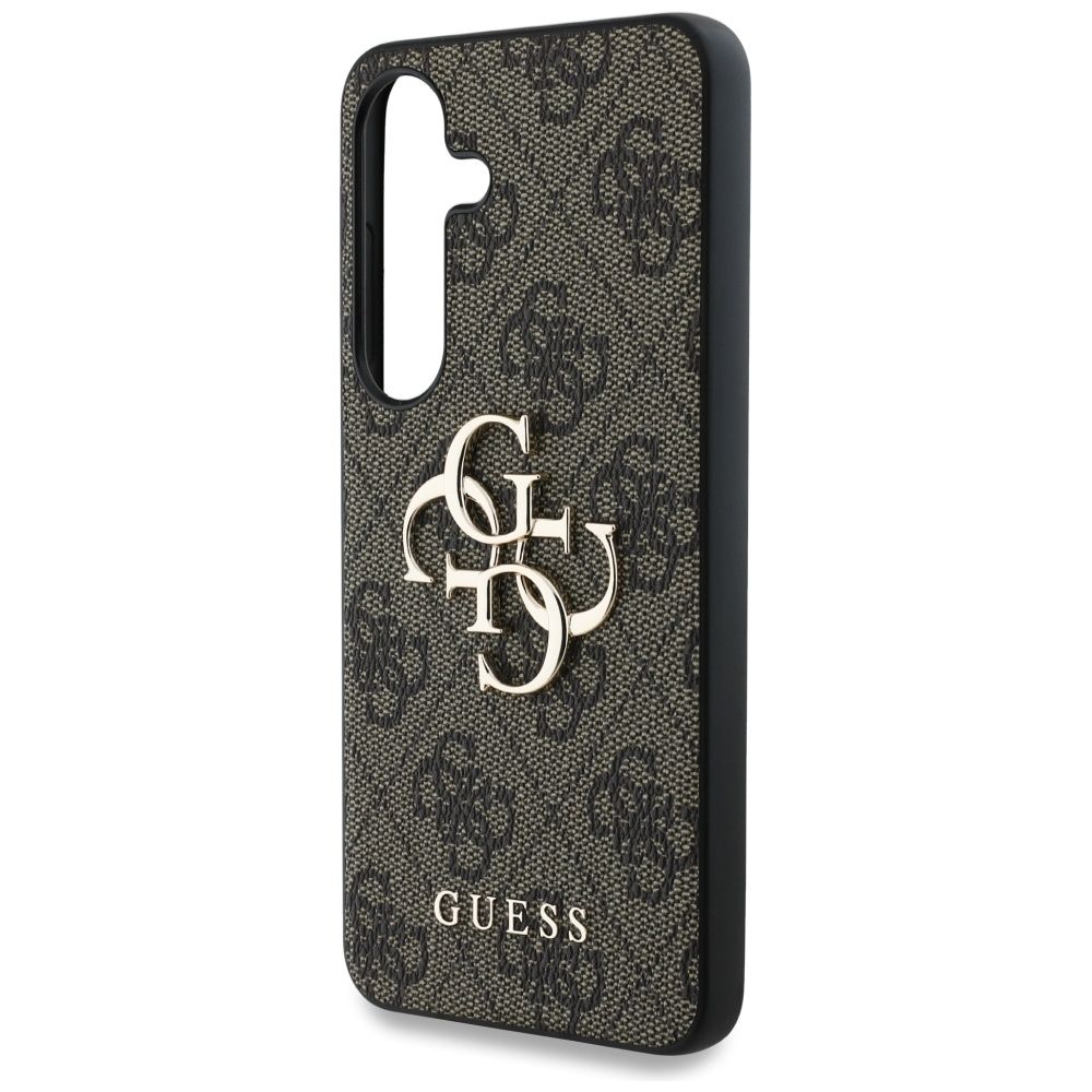 Θήκη Κινητού GUESS Samsung S25 Plus Δερμάτινη Καφέ με Λογότυπο