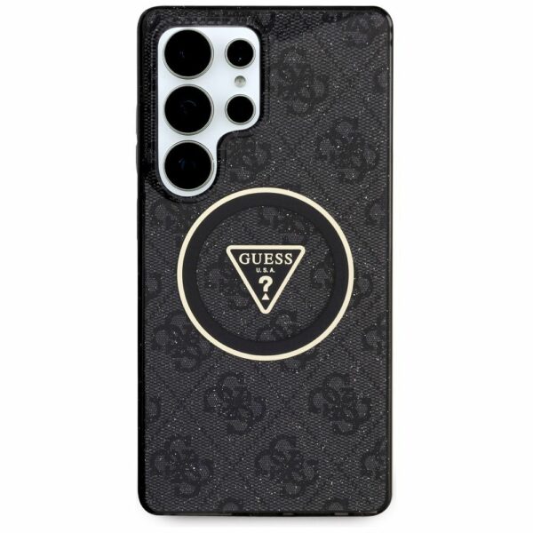 Θήκη Κινητού GUESS Samsung S25 Ultra Μαύρη Glitter Magnetic IML