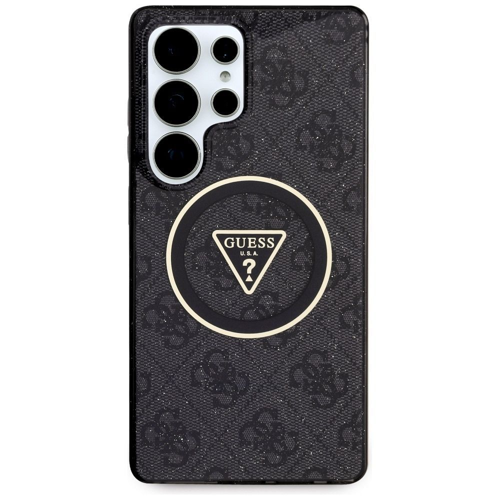 Θήκη Κινητού GUESS Samsung S25 Ultra Μαύρη Glitter Magnetic IML