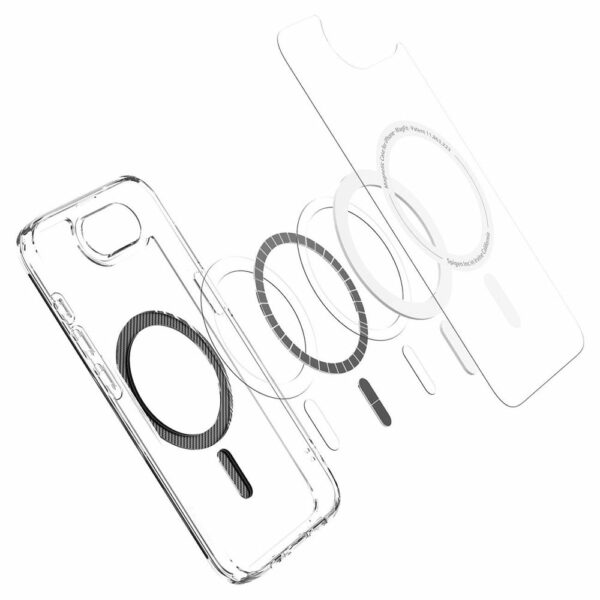 SPIGEN case ULTRA HYBRID MAG compatible with MagSafe for IPHONE 16E 2025 carbon fiber