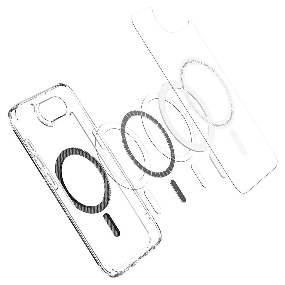 SPIGEN case ULTRA HYBRID MAG compatible with MagSafe for IPHONE 16E 2025 carbon fiber