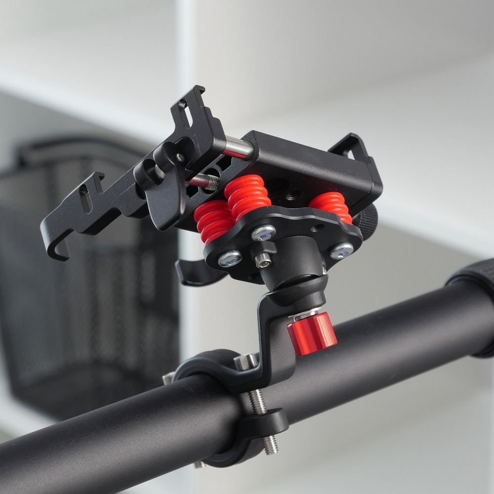 aced0693a816f638092970e131eef34d Bike / scooter aluminium holder for mobile phone FSBHD-106-6 black
