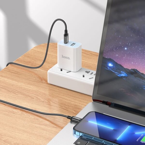 Cable USB C to Lightning Hoco PD 27W 2 m X89 black