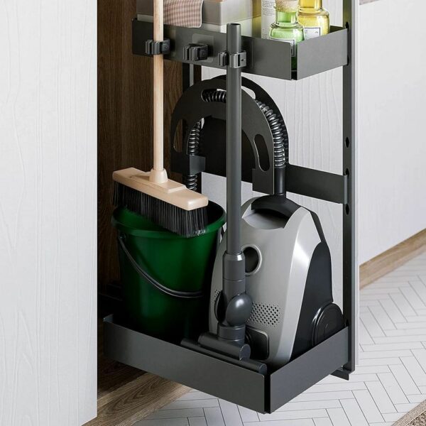 Wall-mounted broom mop holder self-adhesive RC-K-1152 gray