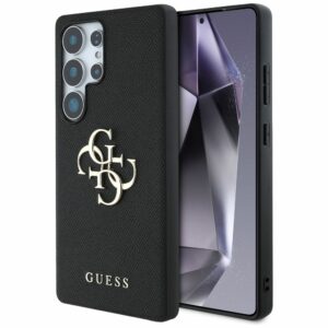 Θήκη Κινητού GUESS Samsung S25 Ultra PU Δερματίνη Μαύρη με Λογότυπο 4G