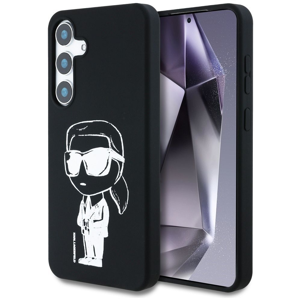 KARL LAGERFELD case for SAMSUNG S25 KLHMS25SPNYKGRTK (Magnetic Silicone Graffiti Ikonik) black