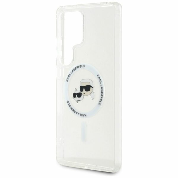 KARL LAGERFELD case for SAMSUNG S25 Ultra KLHMS25LHLSKCH (Magnetic IML Metal KC Heads) white