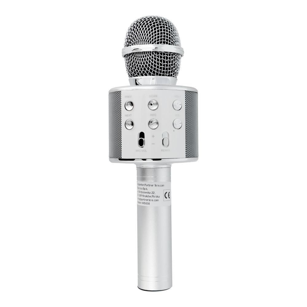 Multimedia karaoke microphone CR58S HQ silver