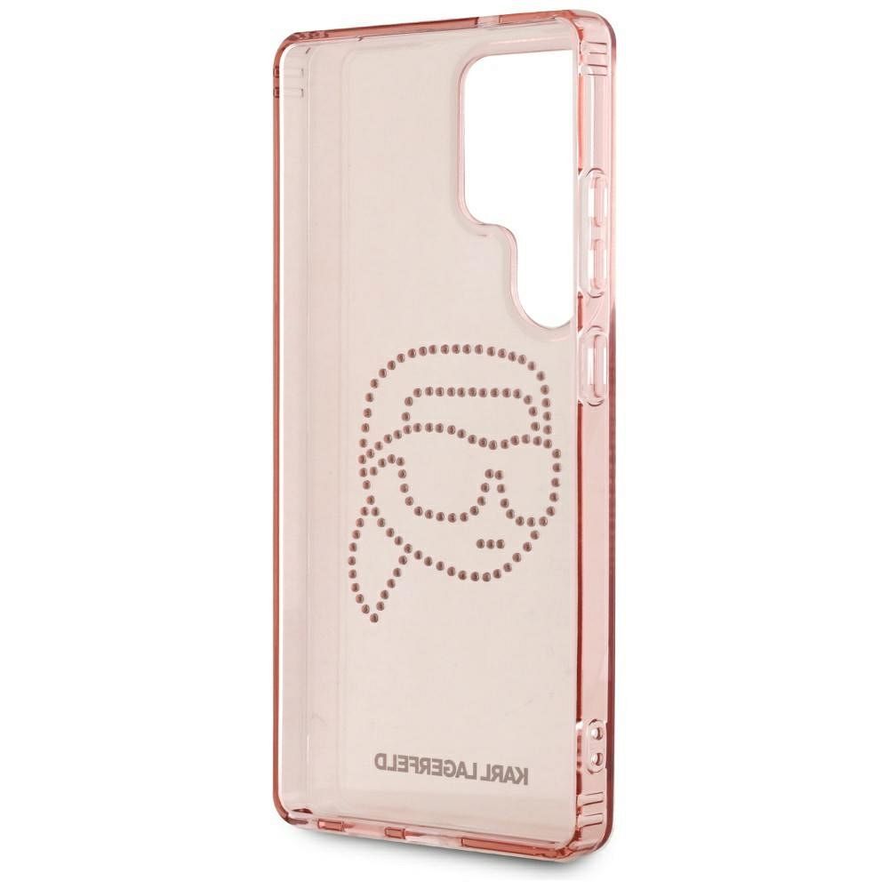 KARL LAGERFELD case for SAMSUNG S25 Ultra KLHCS25LHKHDCELP (IML Rhinestones K Head) pink