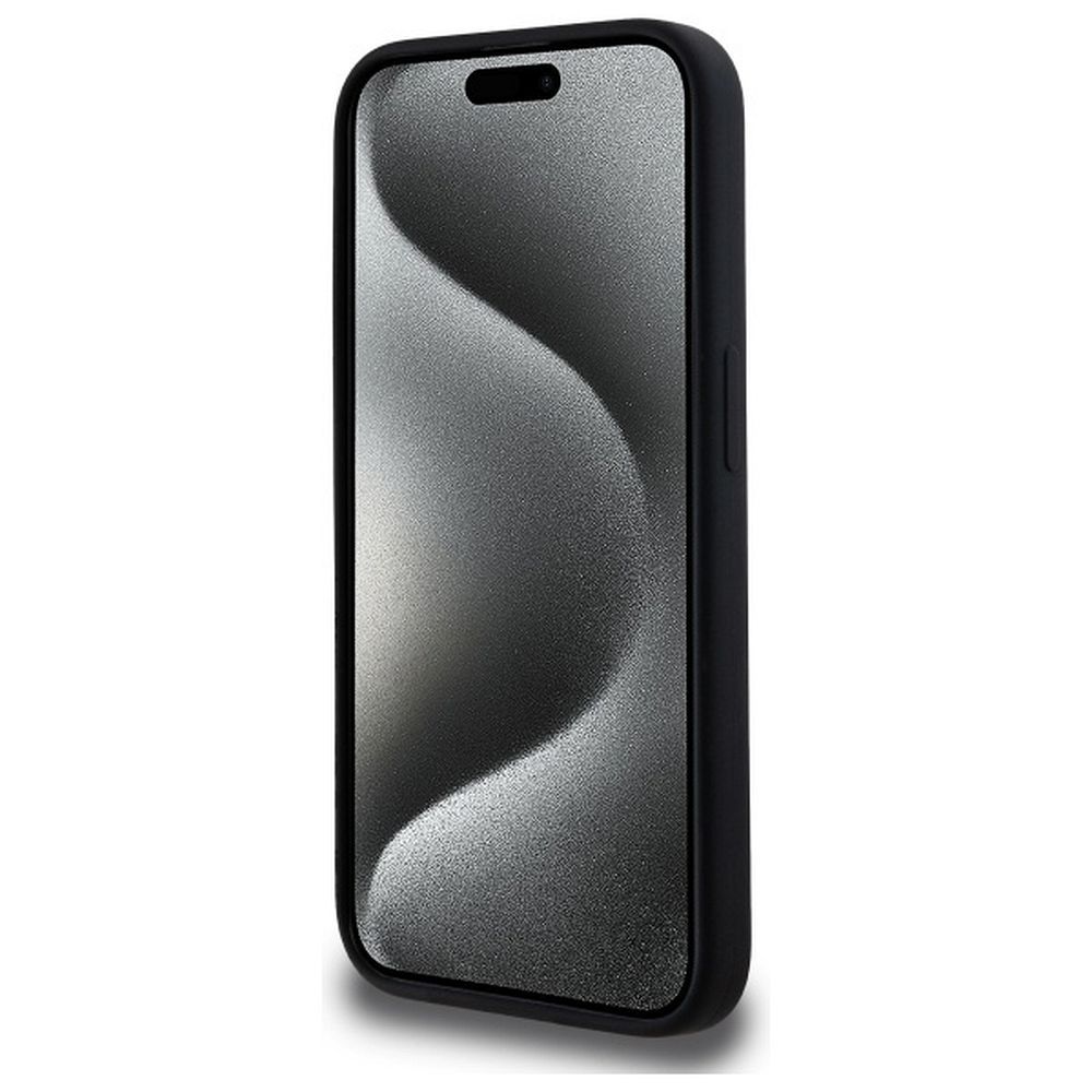KARL LAGERFELD case for IPHONE 15 Pro Max compatible with MagSafe KLHMP15XSKHPPLK (SIL KL Head Print) black